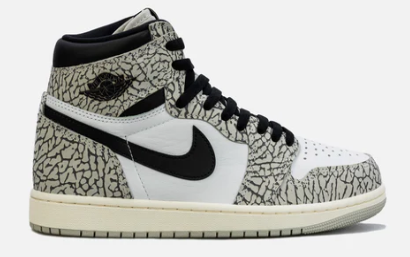 AIR JORDAN 1 RETRO WHITE CEMENT $134.98 $180