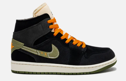 JORDAN MENS LIFESTYLE SHOE AIR JORDAN 1 MID SE CRAFT HALLOWEEN $89.98 $135