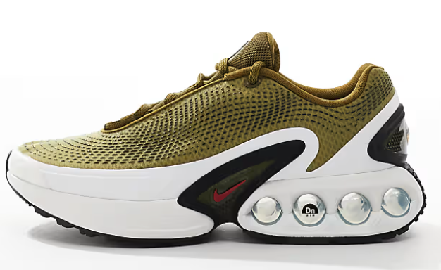 Nike Air Max DN sneakers in khaki and red Now $112.00. Was $160.00. (-30%)Now $112.00 Was $160.00(-30%)