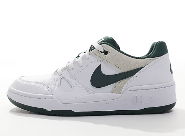 Nike Full Force Low sneakers in white and green Now $70.00. Was $100.00. (-30%)Now $70.00 Was $100.00(-30%)