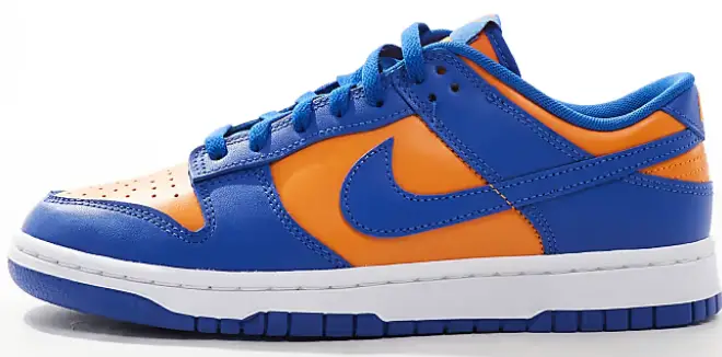 Nike Dunk Low Retro sneakers in blue and orange Now $80.50. Was $115.00. (-30%)Now $80.50 Was $115.00(-30%)