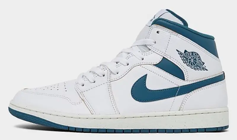 Men's Air Jordan 1 Mid SE White/Industrial Blue/Sail