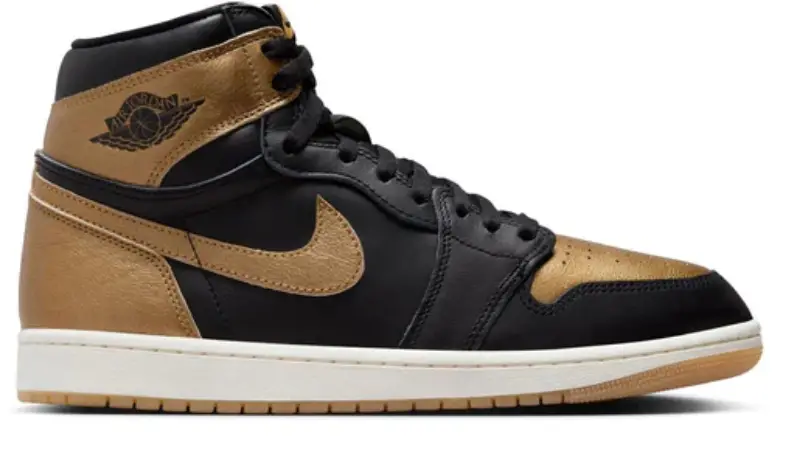 Air Jordan 1 Retro High OG Black and Gold Men's Shoes $125.99 USD $179.99 USD You save: 30% ($54.00 USD )