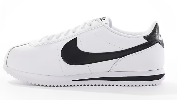 Nike Cortez leather sneakers in white and black Now $63.00. Was $90.00. (-30%)Now $63.00 Was $90.00(-30%)