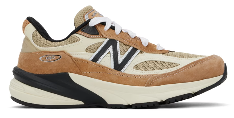 New Balance Brown & Off-White Made in USA 990v6 Sneakers $167 USD $235 USD 29% OFF