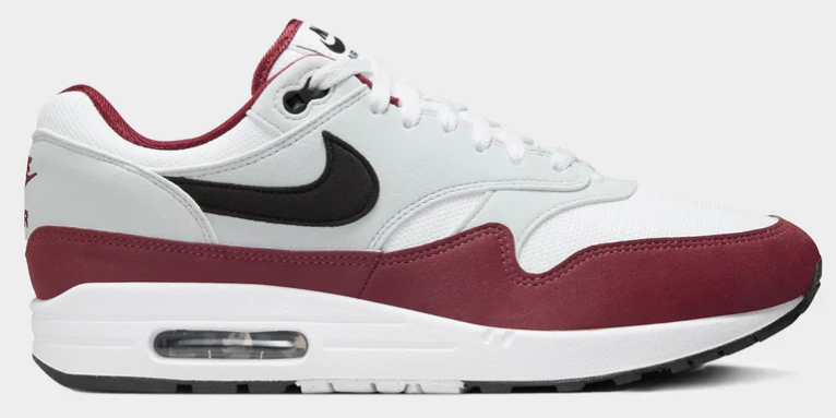 Nike Air Max 1 White / Dark Team Red Nike $119 $140 You Save 15% ($21)