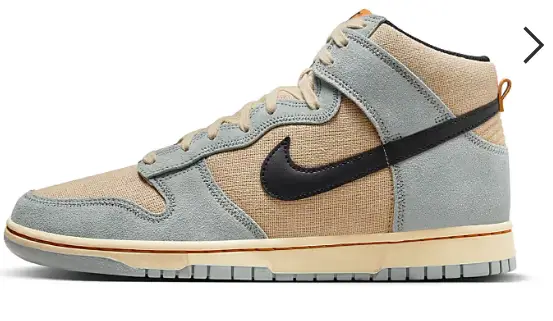 Nike Dunk Hi Retro SE sneakers in gray and brown Now $105.00. Was $140.00. (-25%)Now $105.00 Was $140.00(-25%)