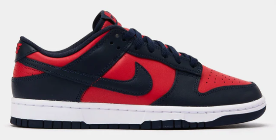 Nike Dunk Low University Red Obsidian Mens Lifestyle Shoes $115.00 $79.98