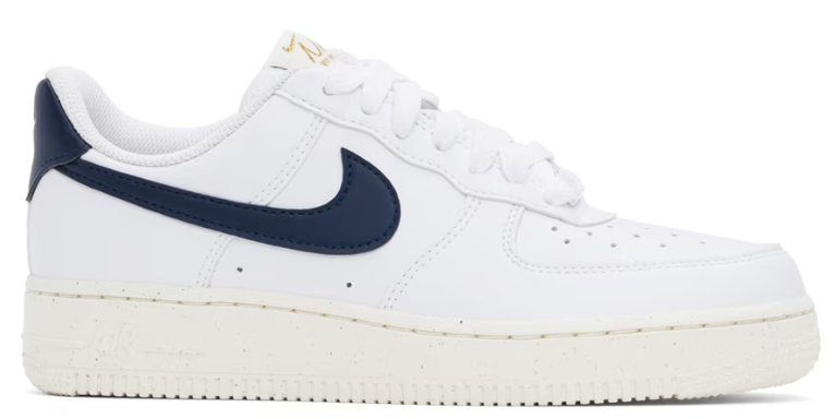 Nike White & Navy Air Force 1 '07 Next Nature Sneakers $88 USD $125 USD 30% OFF