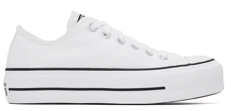 Converse White Chuck Taylor All Star Lift Low Top Sneakers $39 USD $70 USD 44% OFF