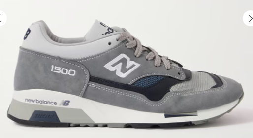 NEW BALANCE 1500 Leather-Trimmed Suede and Mesh Sneakers $230 50% off $115