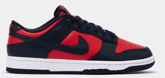 Nike Dunk Low University Red Obsidian Mens Lifestyle Shoes $115.00 $79.98