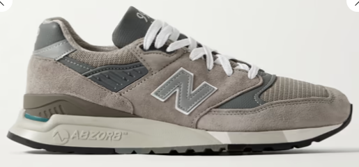 NEW BALANCE 998 Core Rubber-Trimmed Leather, Mesh and Suede Sneakers $185 30% off $130