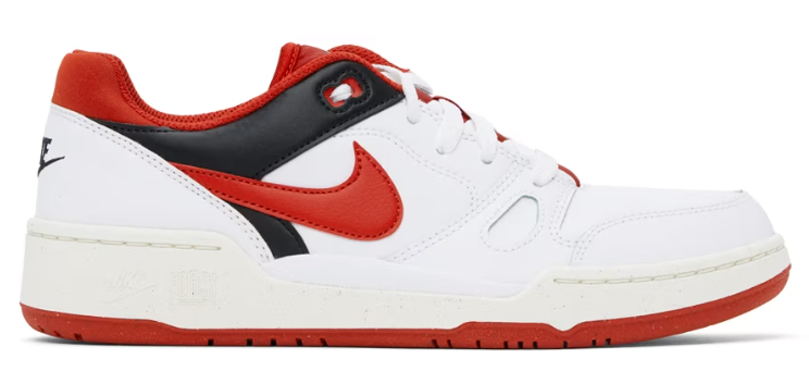 Nike White & Red Full Force Low Sneakers $62 USD $95 USD 35% OFF or 4 interest-free payments of $15.5