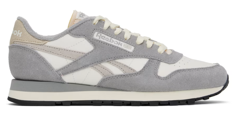 Reebok Classics Gray & Off-White Classic Leather Sneakers $61 USD $85 USD 28% OFF