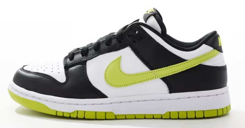 Nike Dunk Low Retro sneakers in black, white and green Now $69.50. Was $115.00. (-39%)Now $69.50 Was $115.00(-39%)