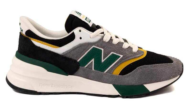 Mens New Balance 997R Athletic Shoe - Black / Green / Yellow $99.99 $59.98