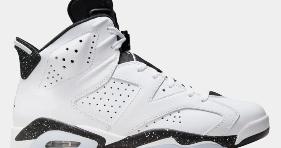 Air Jordan 6 Retro White & Black Mens Lifestyle Shoes $200.00 $129.98