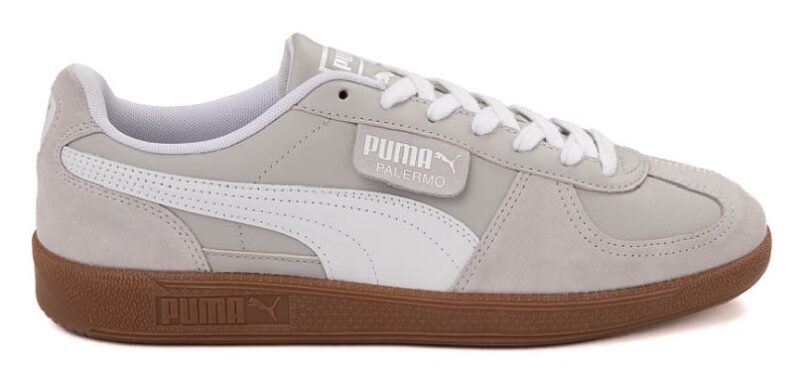 Mens PUMA Palermo Athletic Shoe - Cool Light Gray / White / Gum $89.99 $39.98