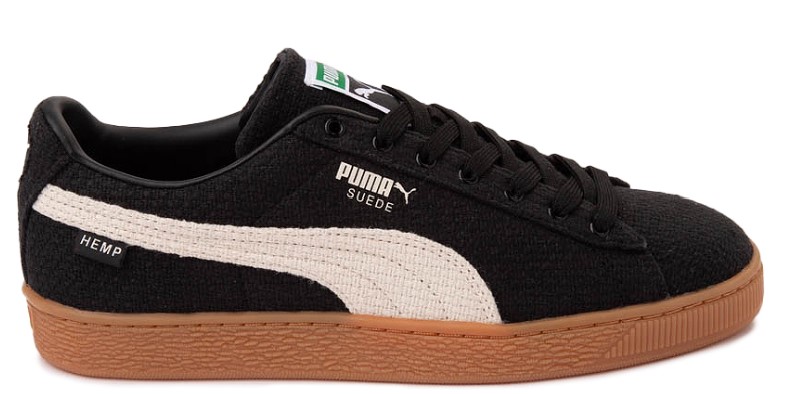 Mens PUMA Suede Hemp Athletic Shoe - Black / Alpine Snow / Gum $84.99 $39.98