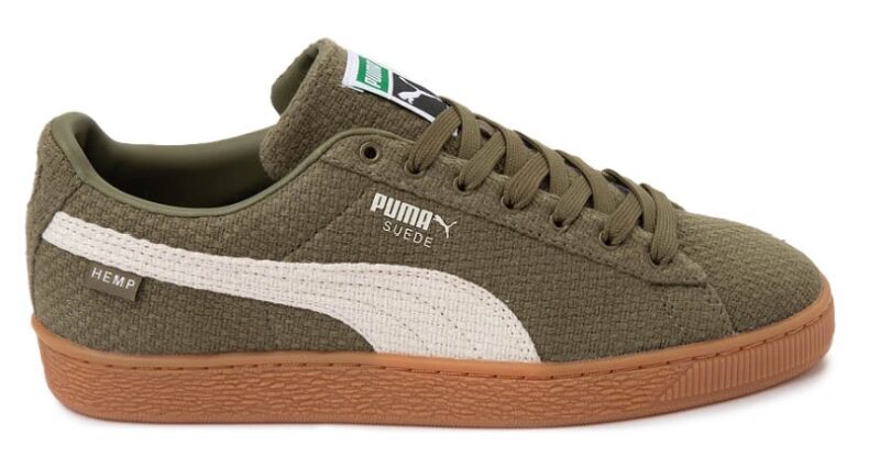 Mens PUMA Suede Hemp Athletic Shoe - Olive / Alpine Snow / Gum $84.99 $49.98