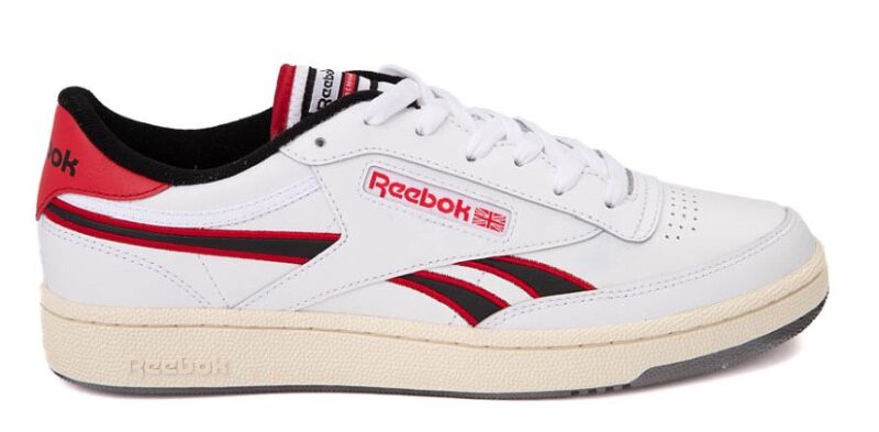 Mens Reebok Club C Revenge Athletic Shoe - White / Vector Red / Black $84.99 $39.98