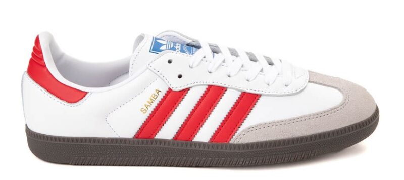 adidas Samba OG Athletic Shoe - Cloud White / Better Scarlet $99.99 $69.98