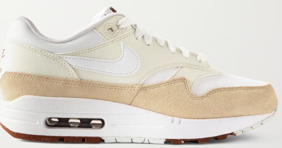 NIKE Air Max 1 SC Suede, Mesh and Leather Sneakers $150 30% off $105