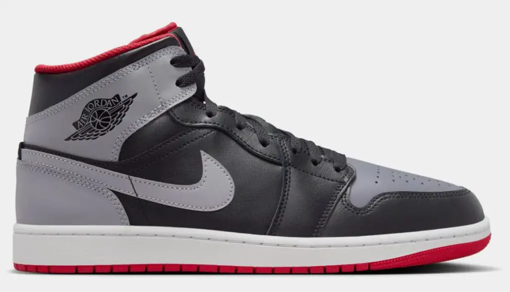 Air Jordan 1 Mid Black/Cement Grey/Fire Red/White