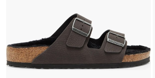 Arizona Dust Genuine Shearling Slide Sandal - Discontinued (Men) Birkenstock Men $90.00Current Price $90.00 (25% off)25% off. $120.00Previous Price $120.00