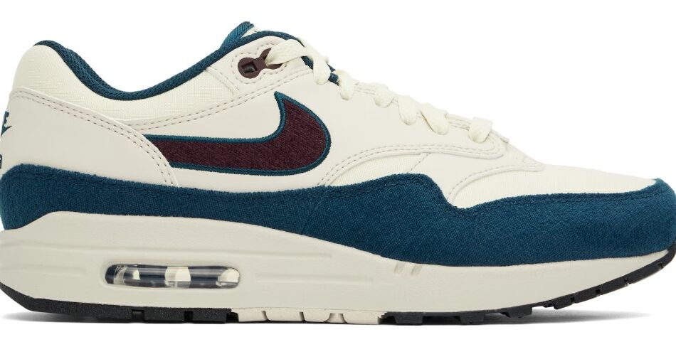 Nike Off-White & Burgundy Air Max 1 Sneakers $99 USD $150 USD 34% OFF