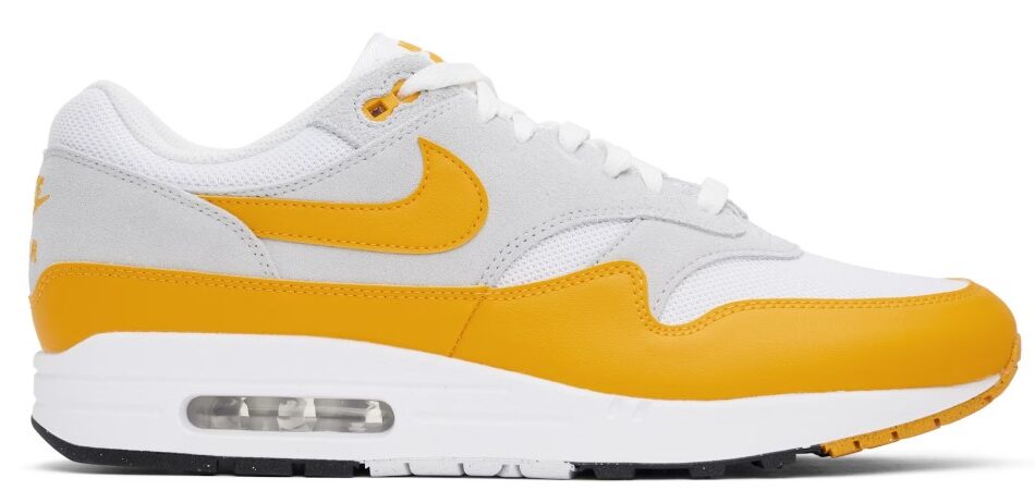 Nike White & Yellow Air Max 1 Essential Sneakers $84 USD $140 USD 40% OFF