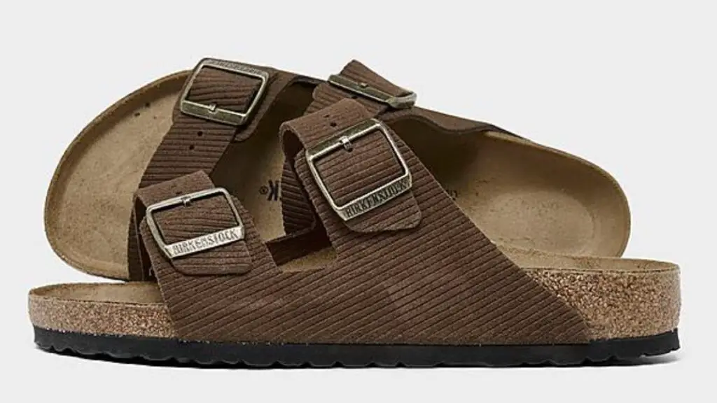 Birkenstock Arizona Suede Embossed Corduroy Dark Tea