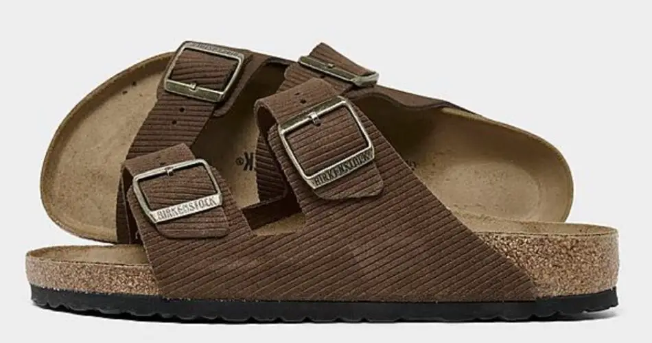 Men's Birkenstock Arizona Suede Embossed Corduroy Sandals $135.00 $110.00