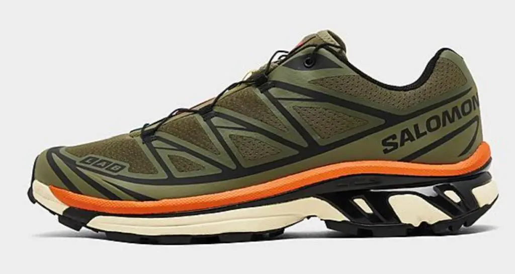 Salomon XT-6 Deep Lichen Green/Black/Red Orange