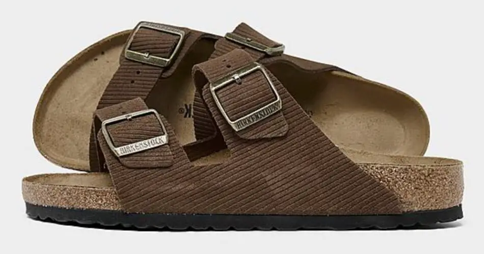 Men's Birkenstock Arizona Suede Embossed Corduroy Sandals $135.00 $110.00