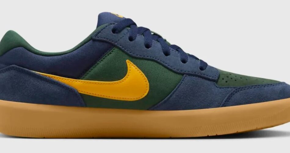 NIKE Ships and sold by Linz Shop sb force 58 skate shoe in midnight navy/university gold-fir $61.00 Regular price $80.00 Sale price 24% off