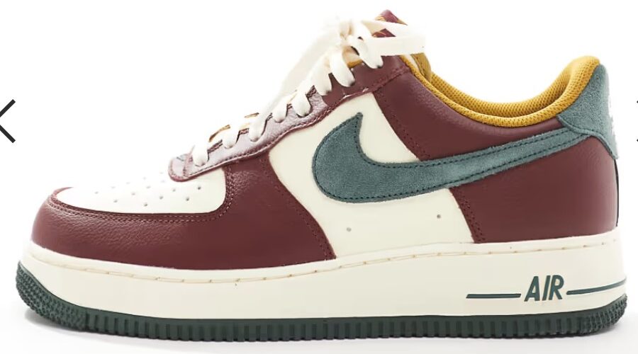 Nike Air Force 1 '07 LV8 sneakers in off white and red $125.00$125.00 Up to 10% off 1000s of styles! With code: PRES30