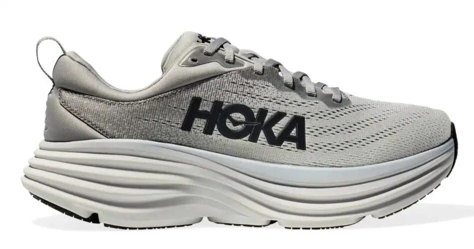 Hoka Ships and sold by Linz Shop men's bondi 8 running shoes in sharkskin/harbor mist $116.00 Regular price $196.00 Sale price 41% off