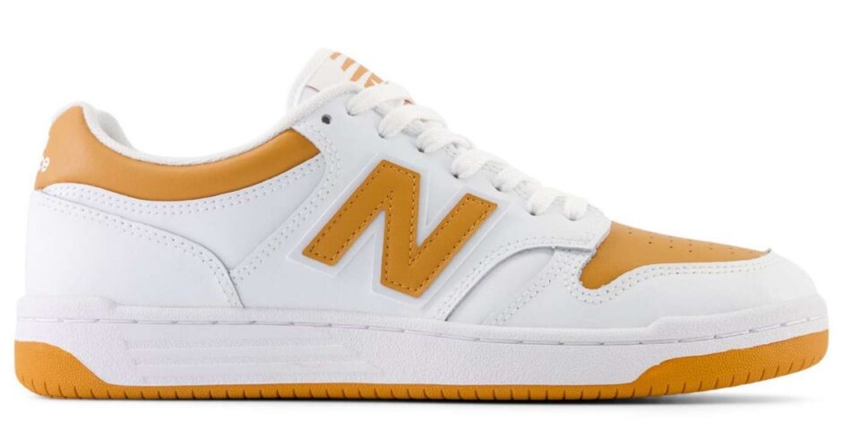 New Balance 480 Men's White/Orange Shoe $90.00 $58.98 34% Off