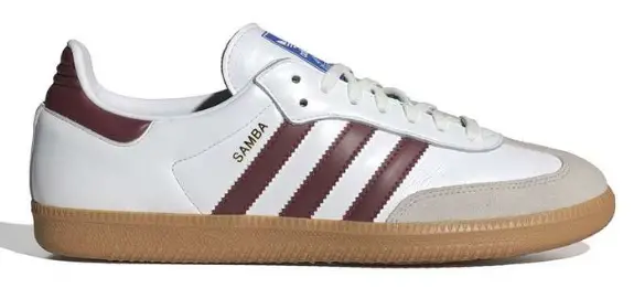 adidas Originals Samba OG Men's "Ftwr White/Collegiate Burgundy/Gum" Shoe $100.00 $78.95 21% Off