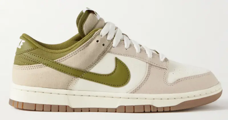 NIKE Dunk Low leather-trimmed canvas sneakers $125 30% off $88