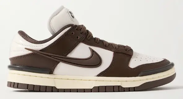 NIKE Dunk Low Twist rubber-trimmed leather sneakers $125 50% off $63