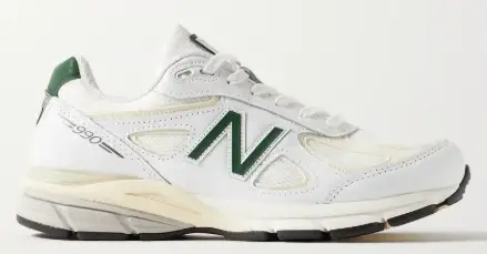 NEW BALANCE 990v4 leather and mesh sneakers $220 30% off $154