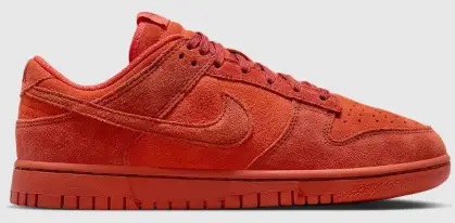 NIKE WOMEN'S DUNK LOW "VALLEY OF FIRE" RED $135.00 $95.00