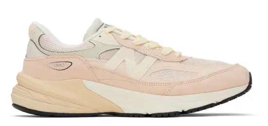 New Balance Pink & Beige 'Made in USA' 990v6 Sneakers $139 USD $220 USD 37% OFF