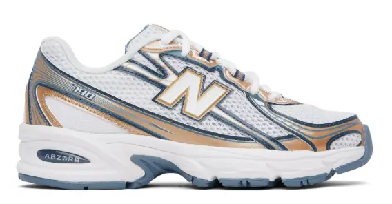 New Balance White & Tan 740 Sneakers $84 USD $105 USD 20% OFF