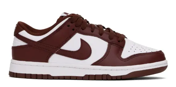 Nike Burgundy & White Dunk Low Retro Sneakers $98 USD $130 USD 25% OFF