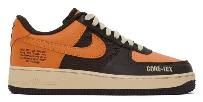 Nike Brown & Orange Air Force 1 GTX Sneakers $88 USD $220 USD 60% OFF