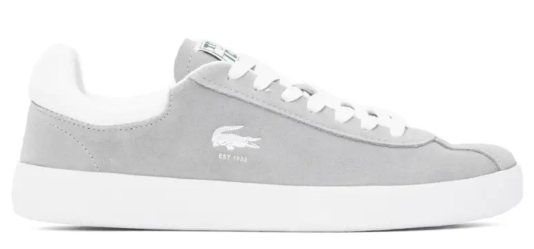 Lacoste Gray Baseshot Transluscent Sole Sneakers $65 USD $145 USD 55% OFF